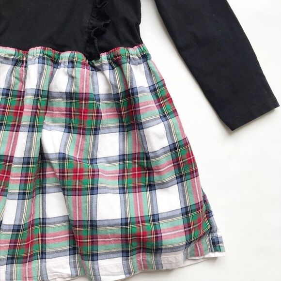 Babygap tartan plaid skirt/solid mix dress GUC 5T - Picture 4 of 6